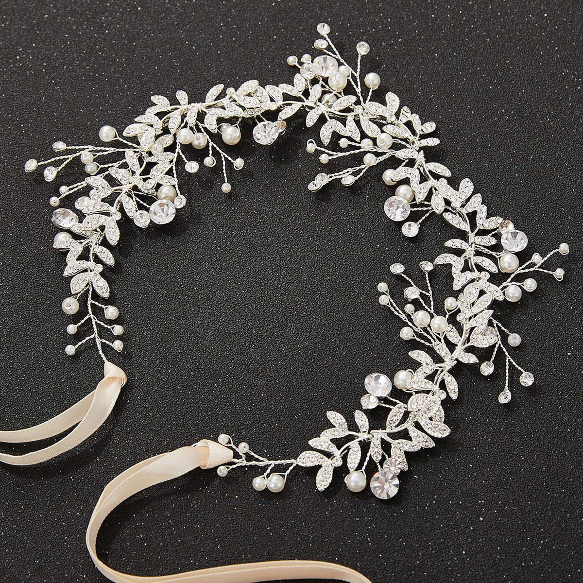 SWEETV headpiece next to ruler showing 13 3/4 inch size for scale