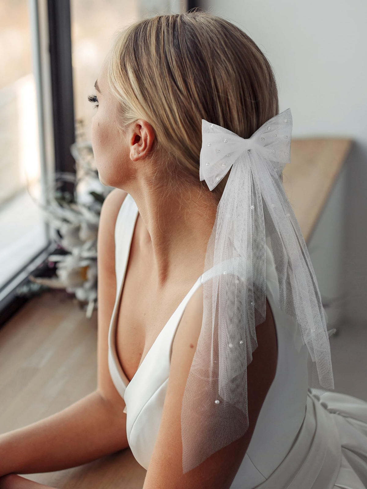 SWEETV tulle texture close-up showing soft layered volume and shine