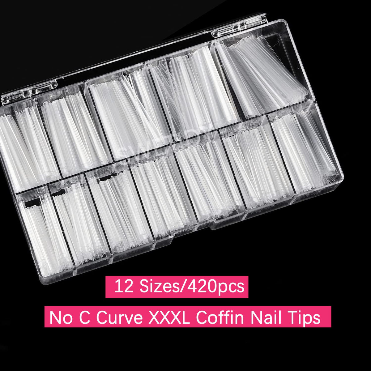 SWETIDY close-up of flattened no C-curve base, easier adhesion and blending