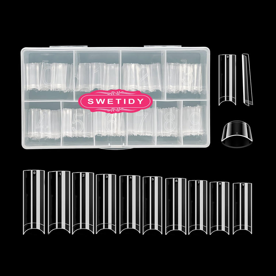 SWETIDY front packaging showing clear XL square tips and organized case for quick selection