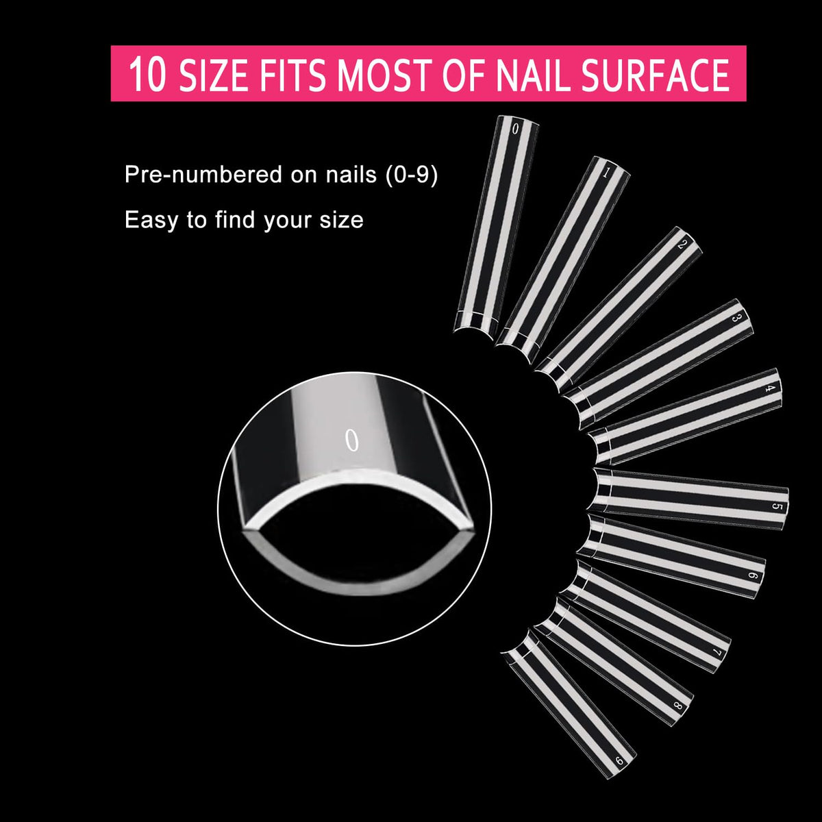 SWETIDY tip in use being glued to natural nail for quicker application benefit