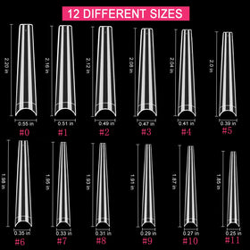 SWETIDY scale comparison of an extra long tip on a finger for sizing
