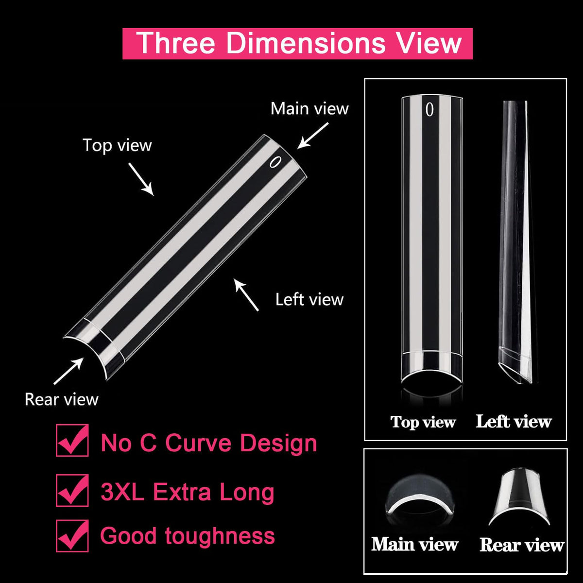 SWETIDY numbered tips displaying size markings for quick selection