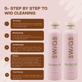 swigs application on mannequin head demonstrating gentle use and proper drying technique