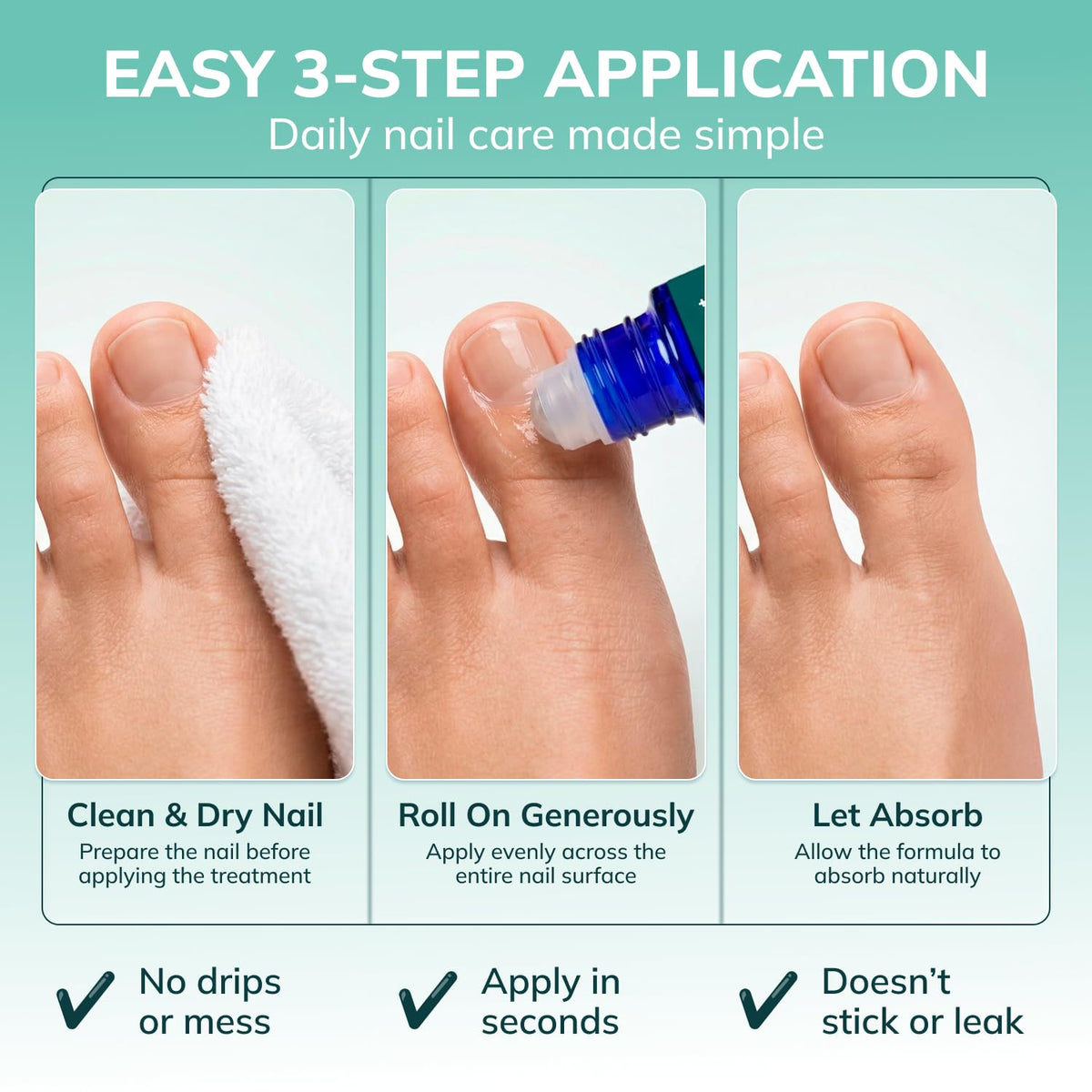 Swissklip KlearNail being applied to a toenail for targeted nail care
