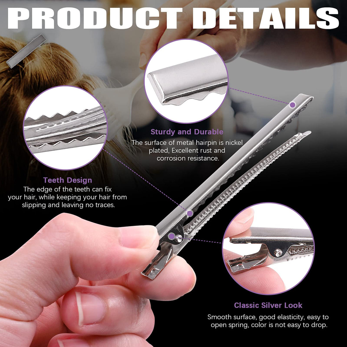 Swpeet clip held in hand showing 3-inch scale and easy handling benefit