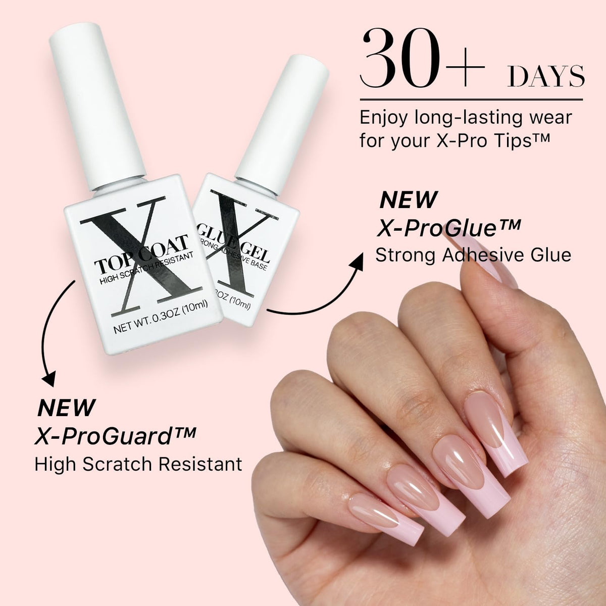 SXC nails in use on hand holding coffee for natural everyday style