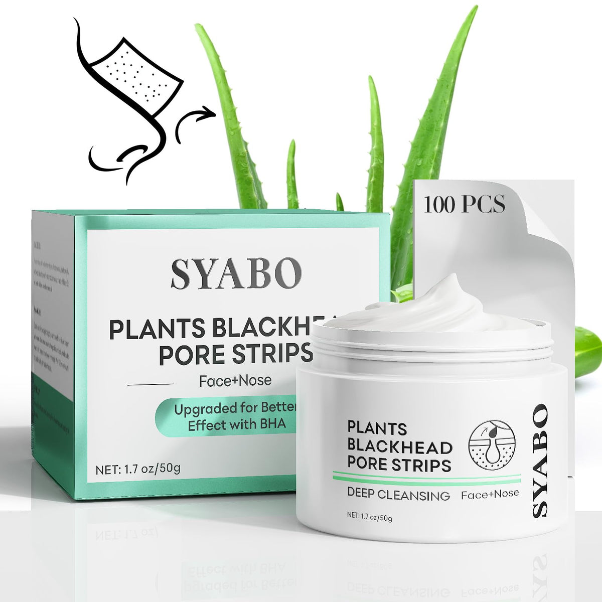 SYABO front packaging showing product and quantity, clear labeling benefit