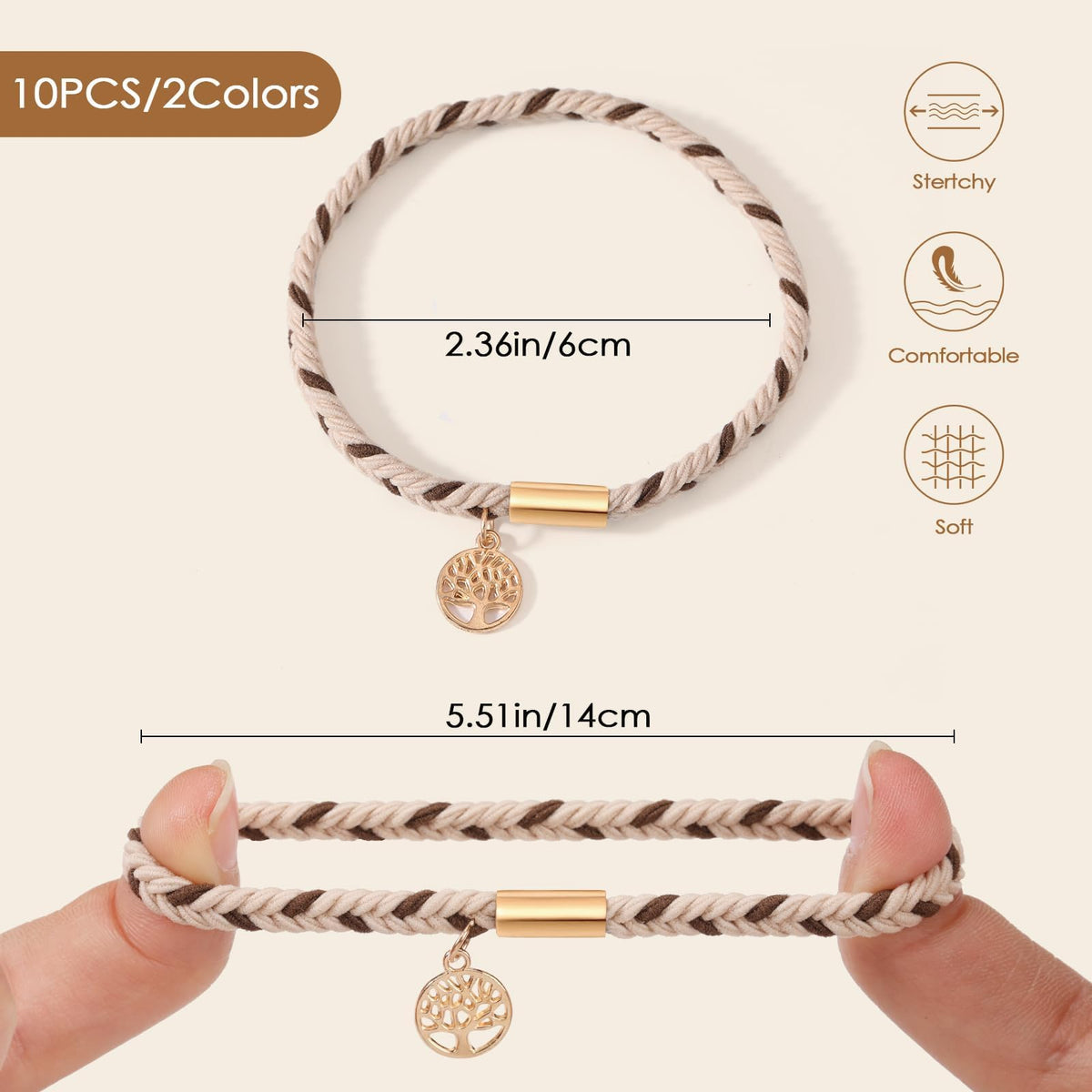 SYGY metal accent detail emphasizing stylish, snag-free ornament