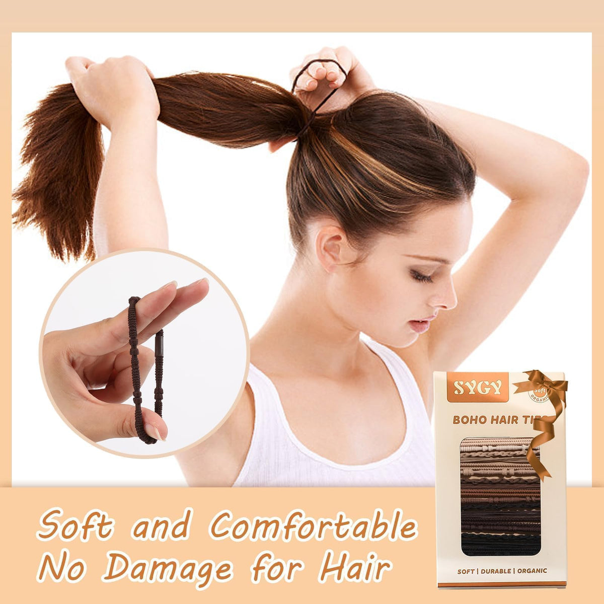 SYGY assortment of four braided styles and neutral colors, versatile styling