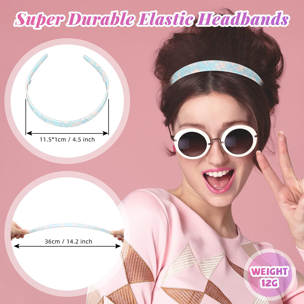 Syhood headbands worn in hair demonstrating secure hold and polished look for daily wear