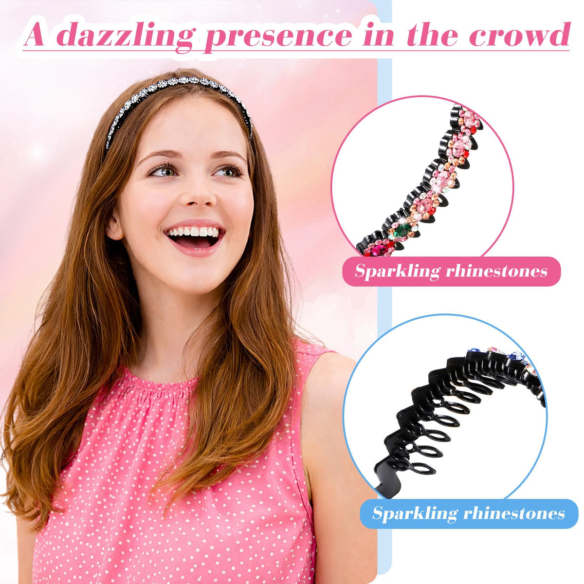 Syhood headband worn in hair during casual outing demonstrating comfortable hold