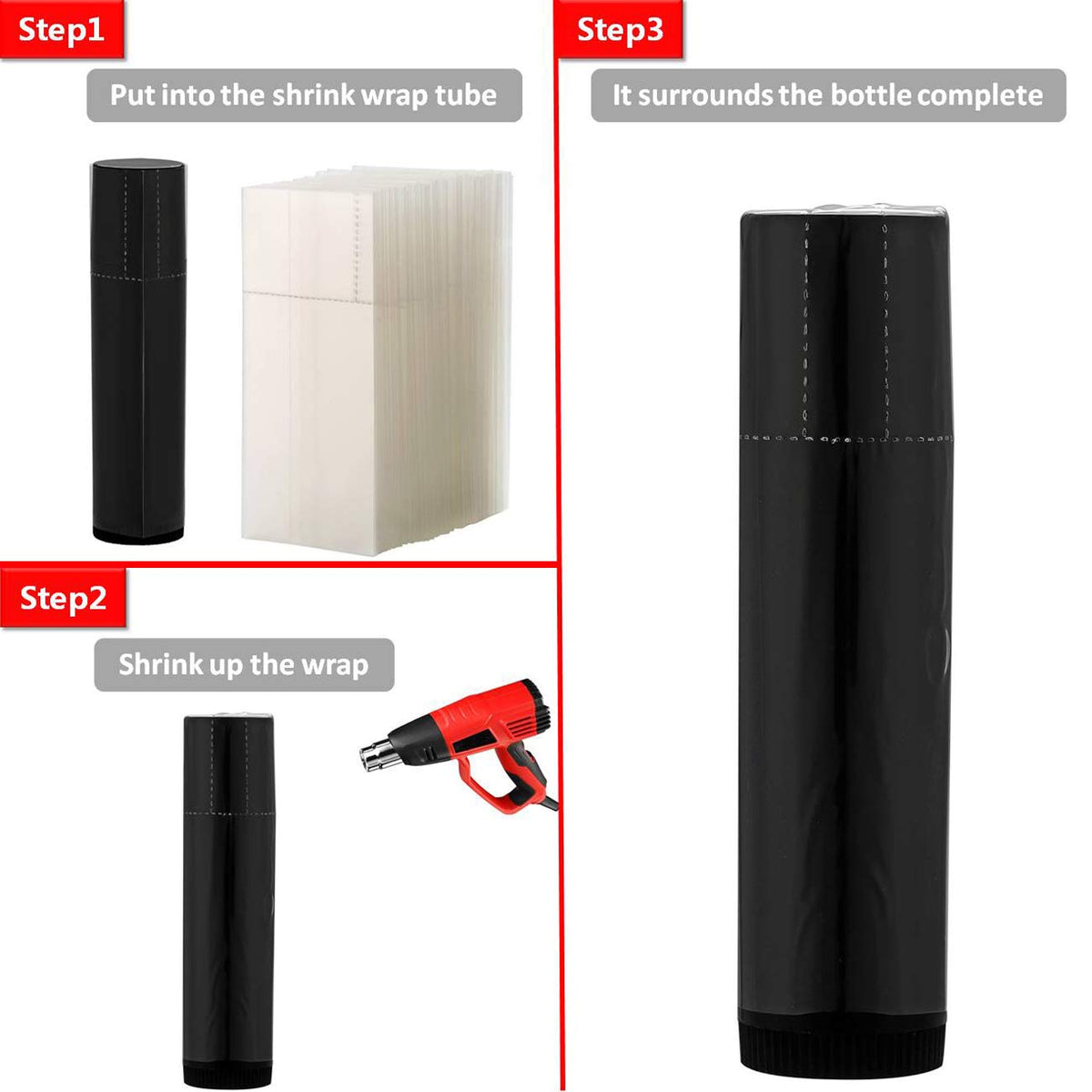 SZCJMYKJ shrink wrap applied to lip balm tube demonstrating neat seal and label protection