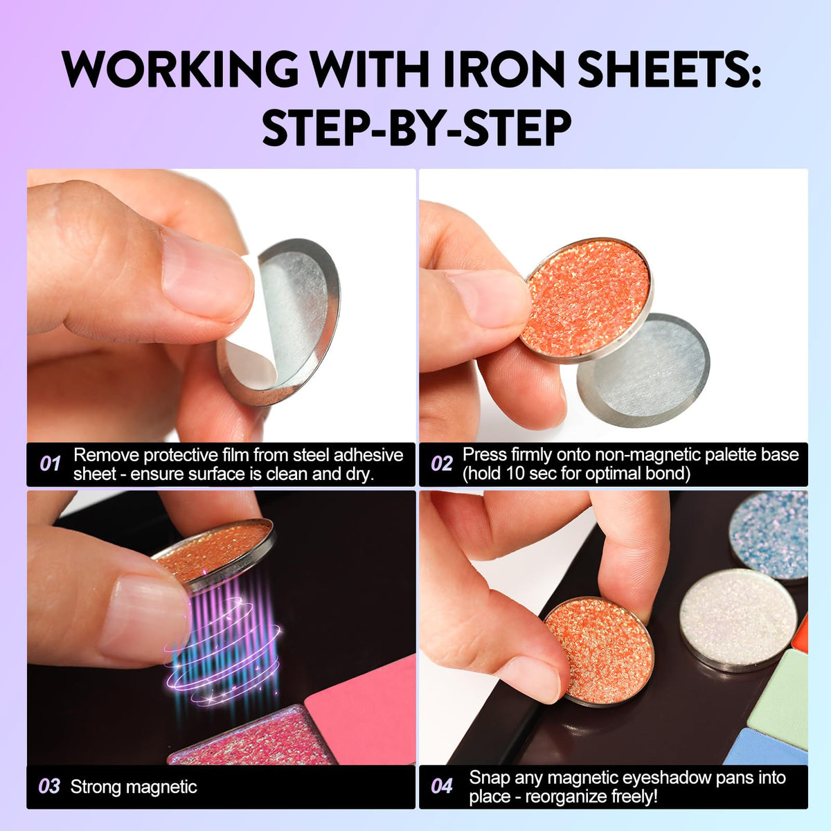 SZDYM pans arranged in palette demonstrating neat, space-saving organization