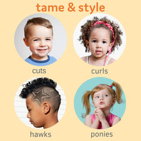 T is for Tame detangler spray nozzle close-up for easy misting