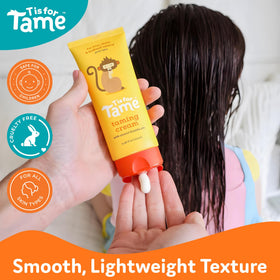 T is for Tame used during family morning routine for quick styling