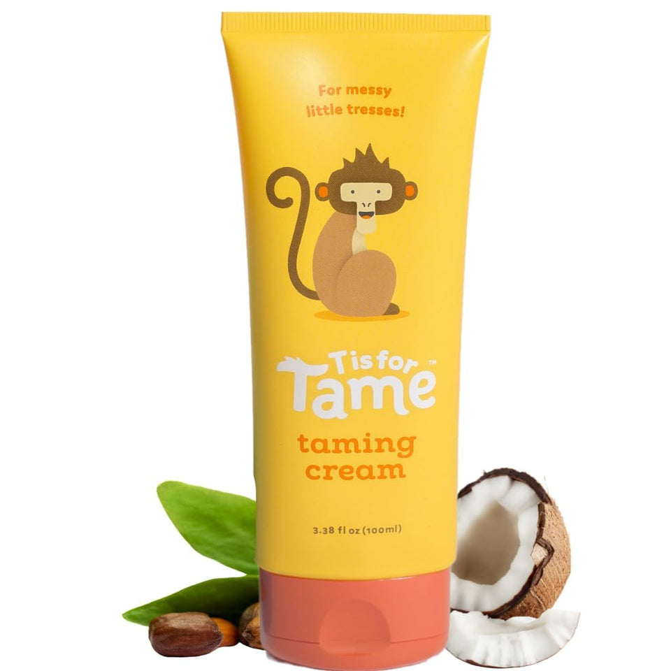 T is for Tame front bottle showing label and gentle benefits