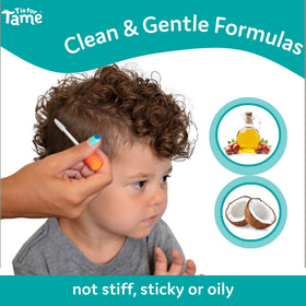 T is for Tame wand held in hand to show 0.5 fl oz travel size