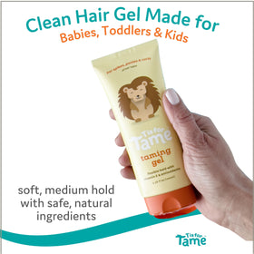 T is for Tame dispensing gel from tube demonstrating easy application and non-sticky texture