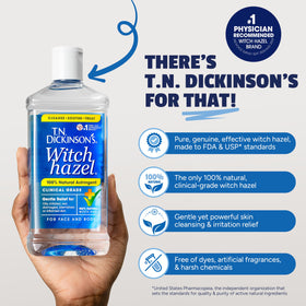 T.N. Dickinson's poured on cotton pad for gentle cleansing and oil removal