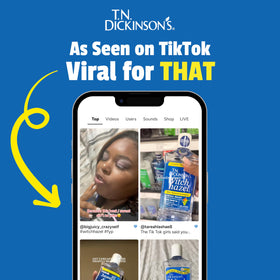 T.N. Dickinson's clear liquid droplet showing lightweight texture and quick absorption
