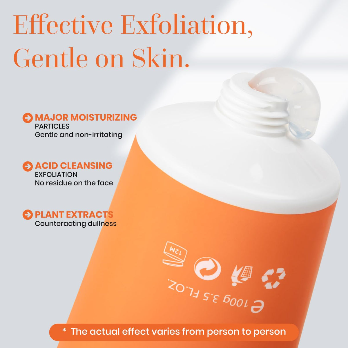 T.Chilyn being applied to face demonstrating gentle exfoliation and refreshed skin