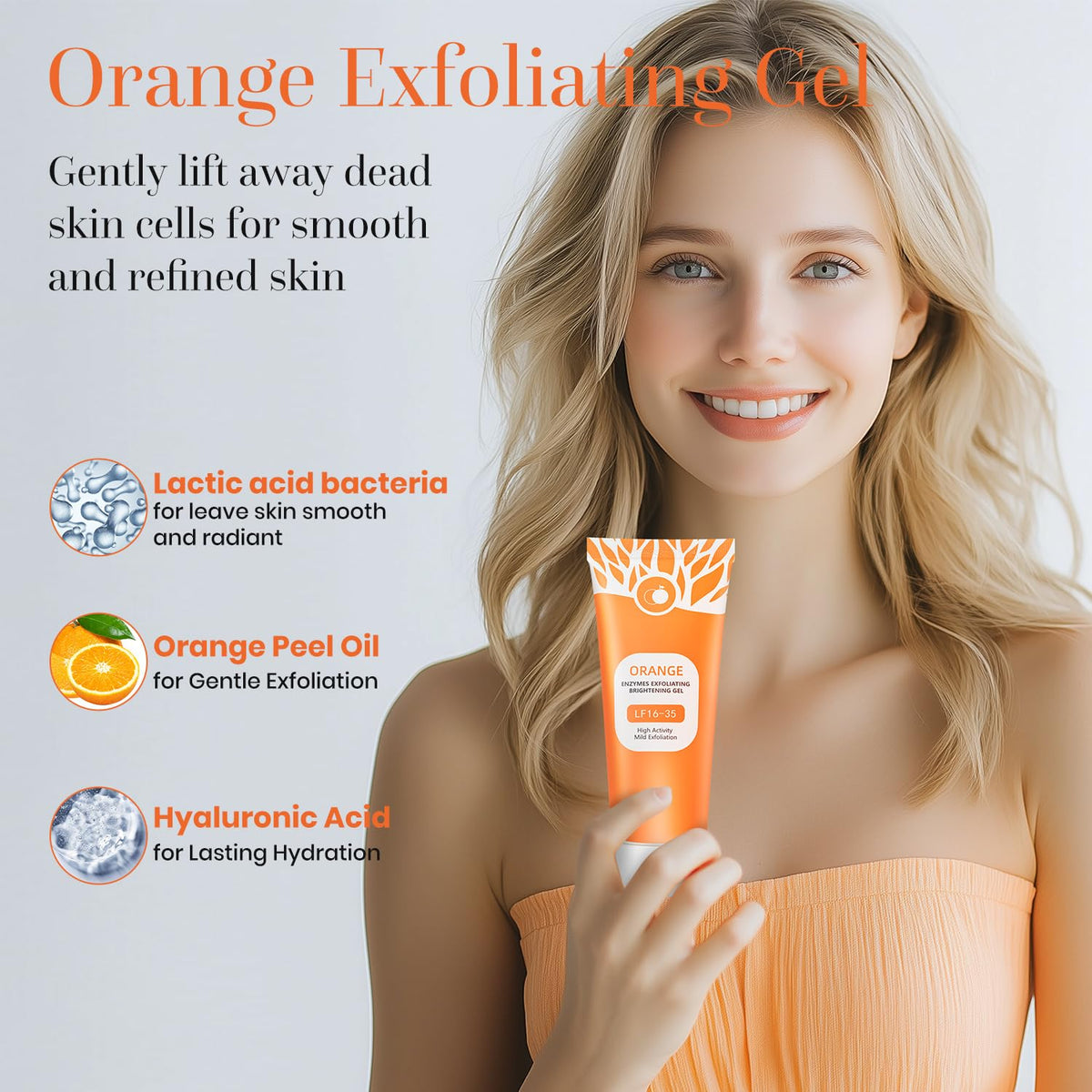T.Chilyn gel texture closeup revealing smooth enzymatic exfoliant and moisturizing feel