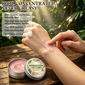 taakcc balm tube open with product on fingertip ready to apply for targeted moisture