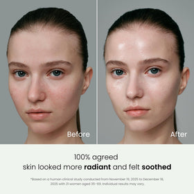 TAESI.K model applying mask demonstrating comfortable contour fit and glow