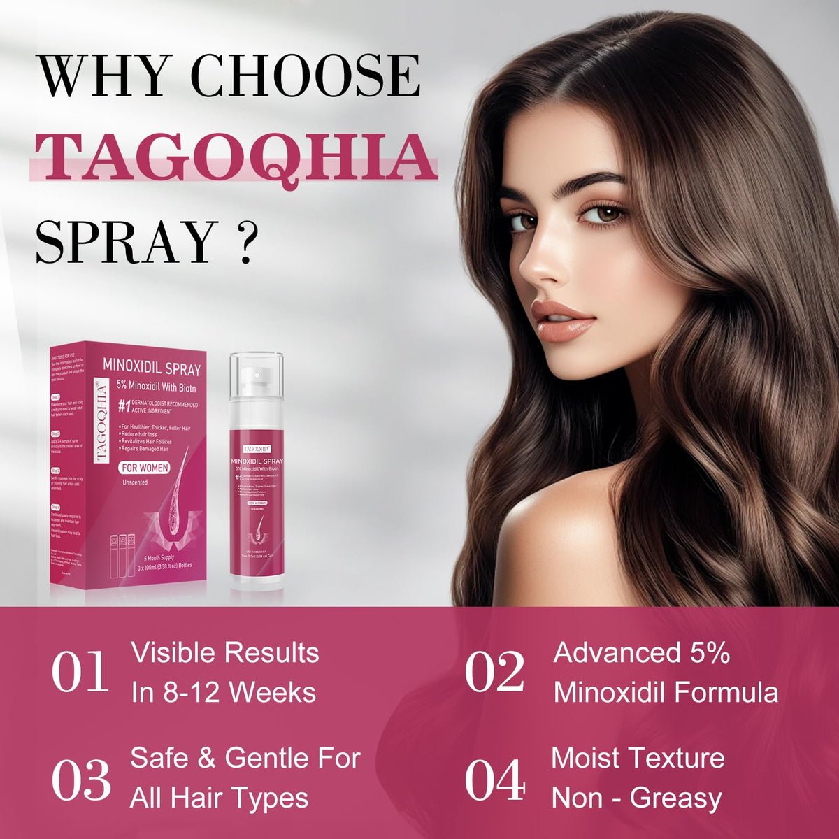 TAGOQHIA application on scalp demonstration targeting thinning areas for even coverage