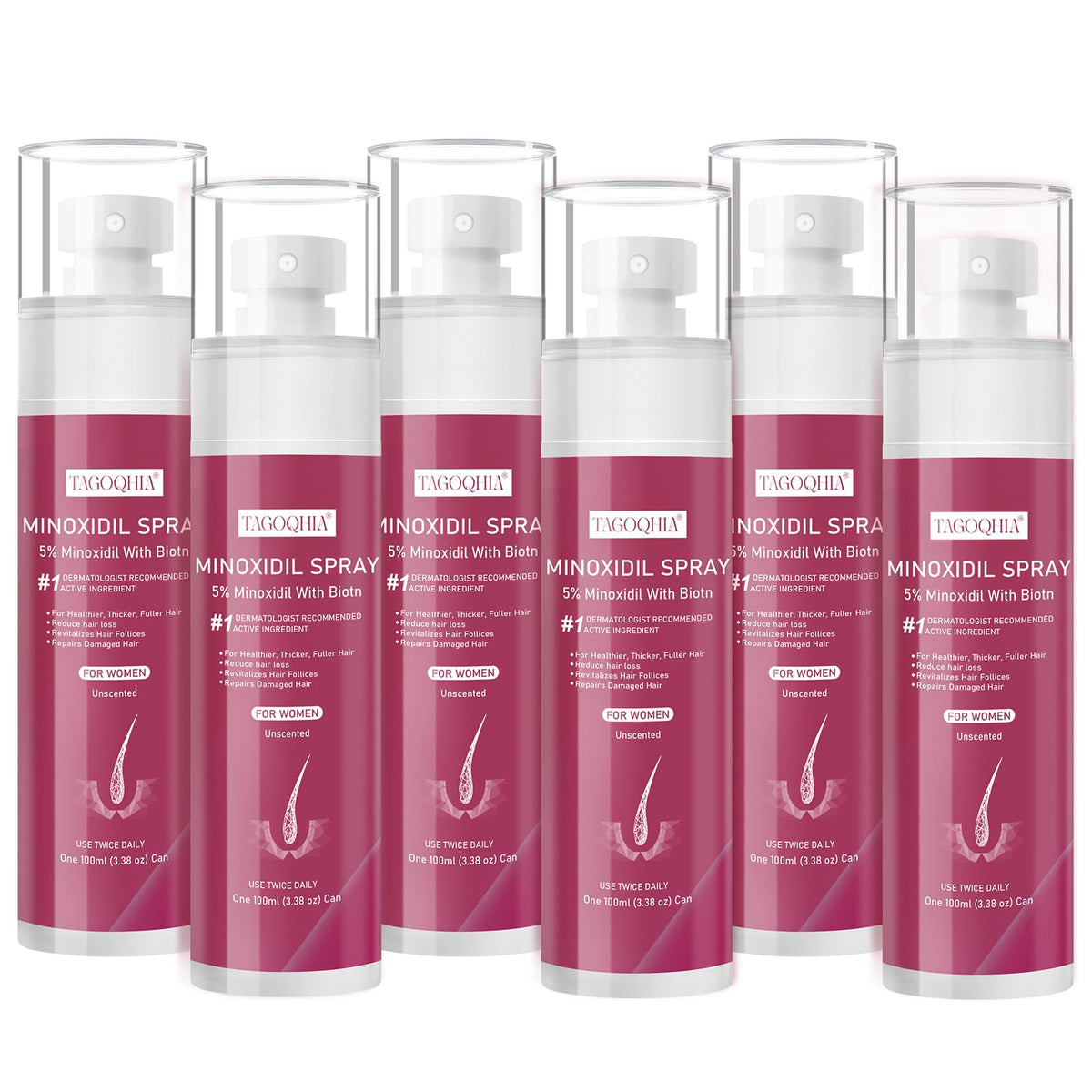 TAGOQHIA lifestyle image of woman styling hair after spray for confidence and convenience