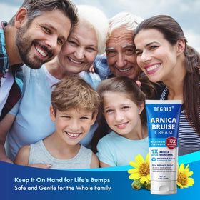 TAGRID arnica cream in a senior-care setting soothing fragile thin skin