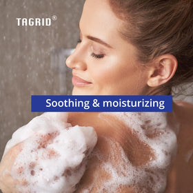 TAGRID bar on soap dish illustrating slow-dissolving longevity