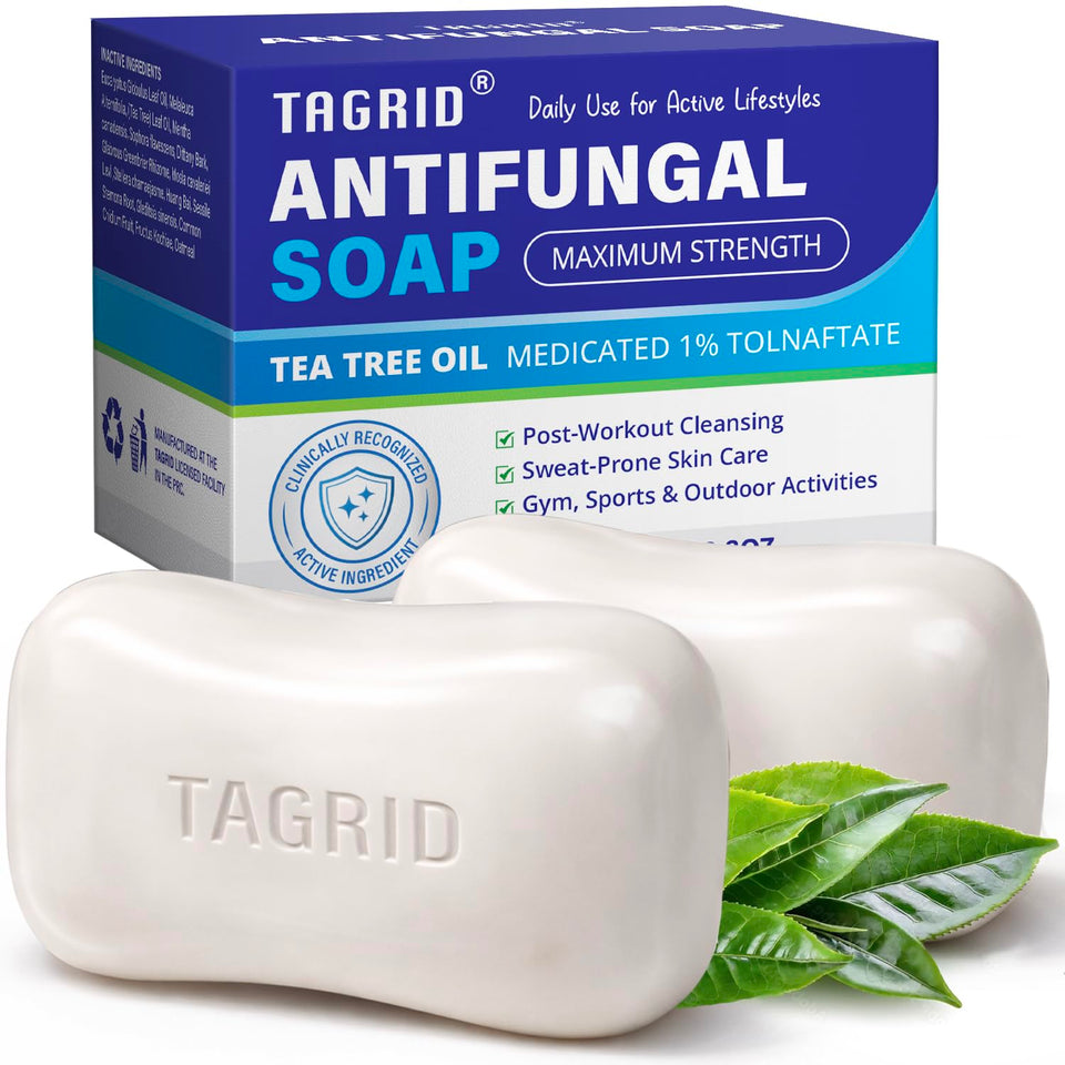 TAGRID front packaging showing soap bar and benefits