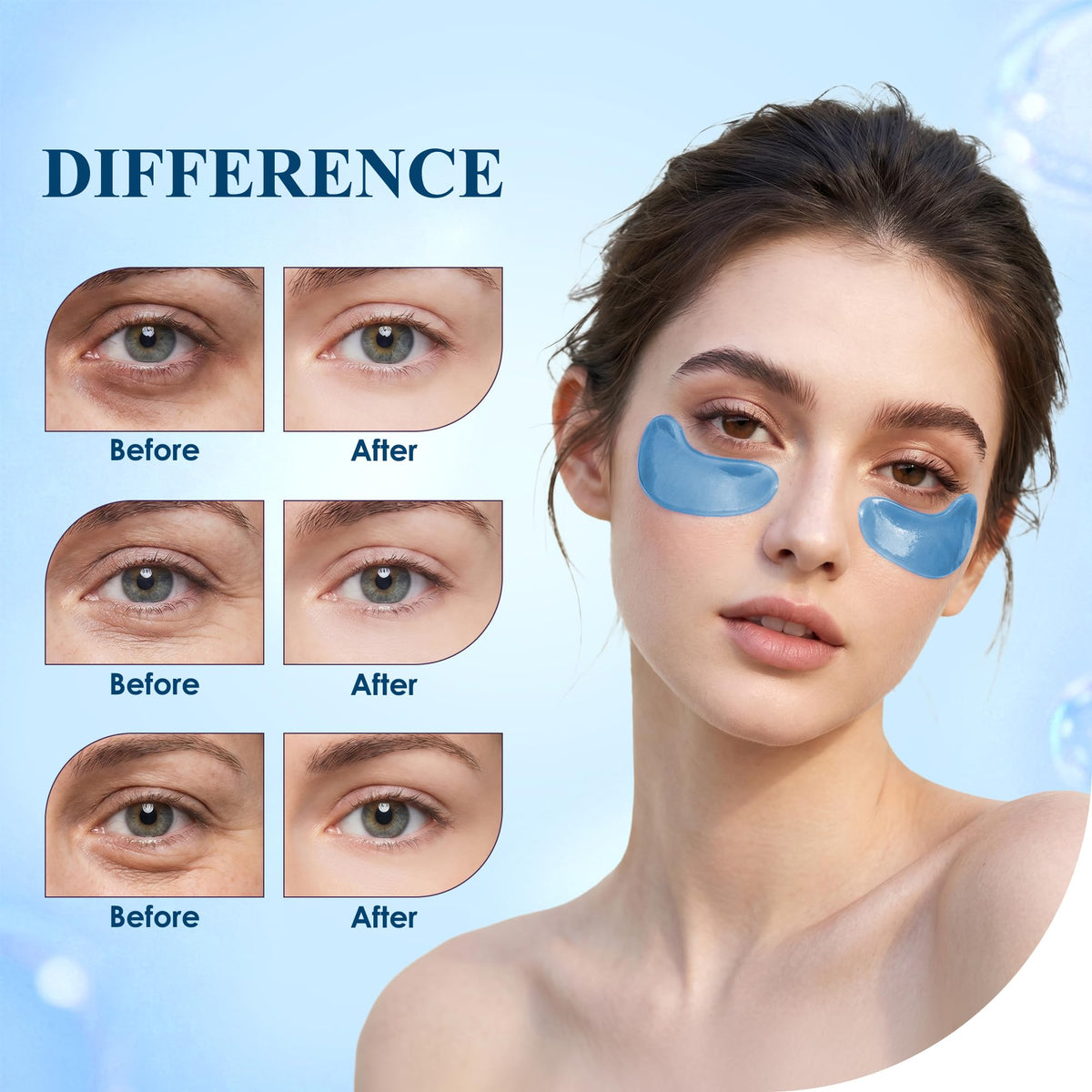 Taimand application under eye demonstration showing simple placement benefit
