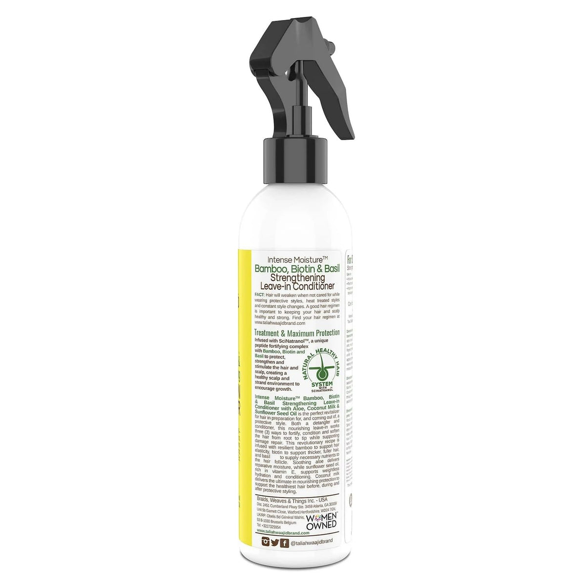 Taliah Waajid Black Earth leave-in on palm demonstrating texture and easy application for detangling