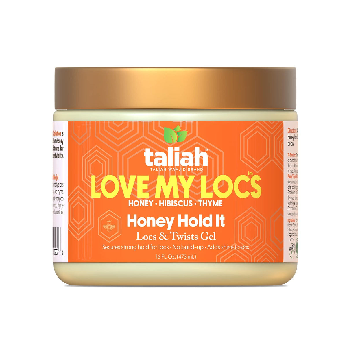 Taliah Waajid front label showing 16oz jar and product name, professional branding benefit