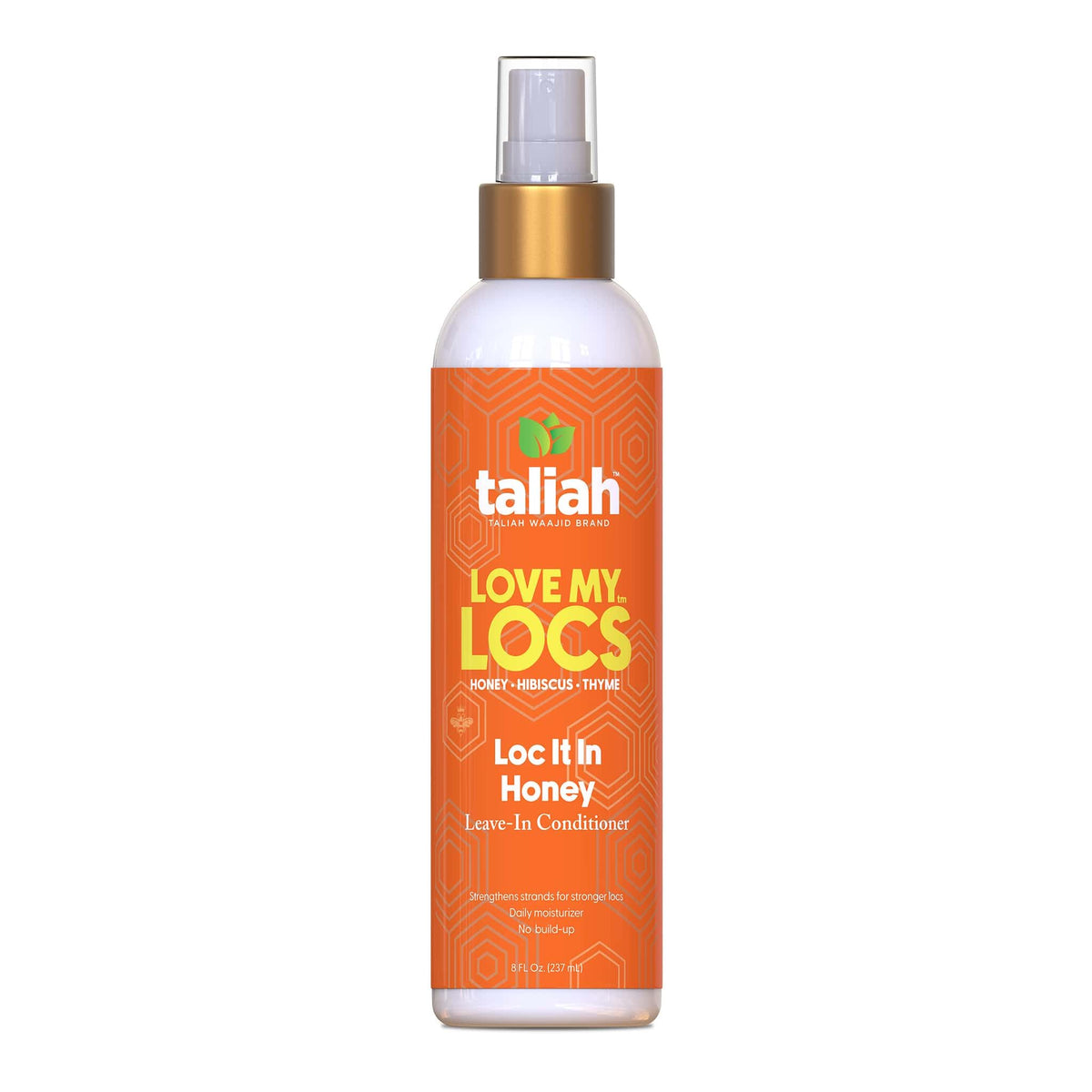 Taliah Waajid front spray bottle showing label and convenient spray application