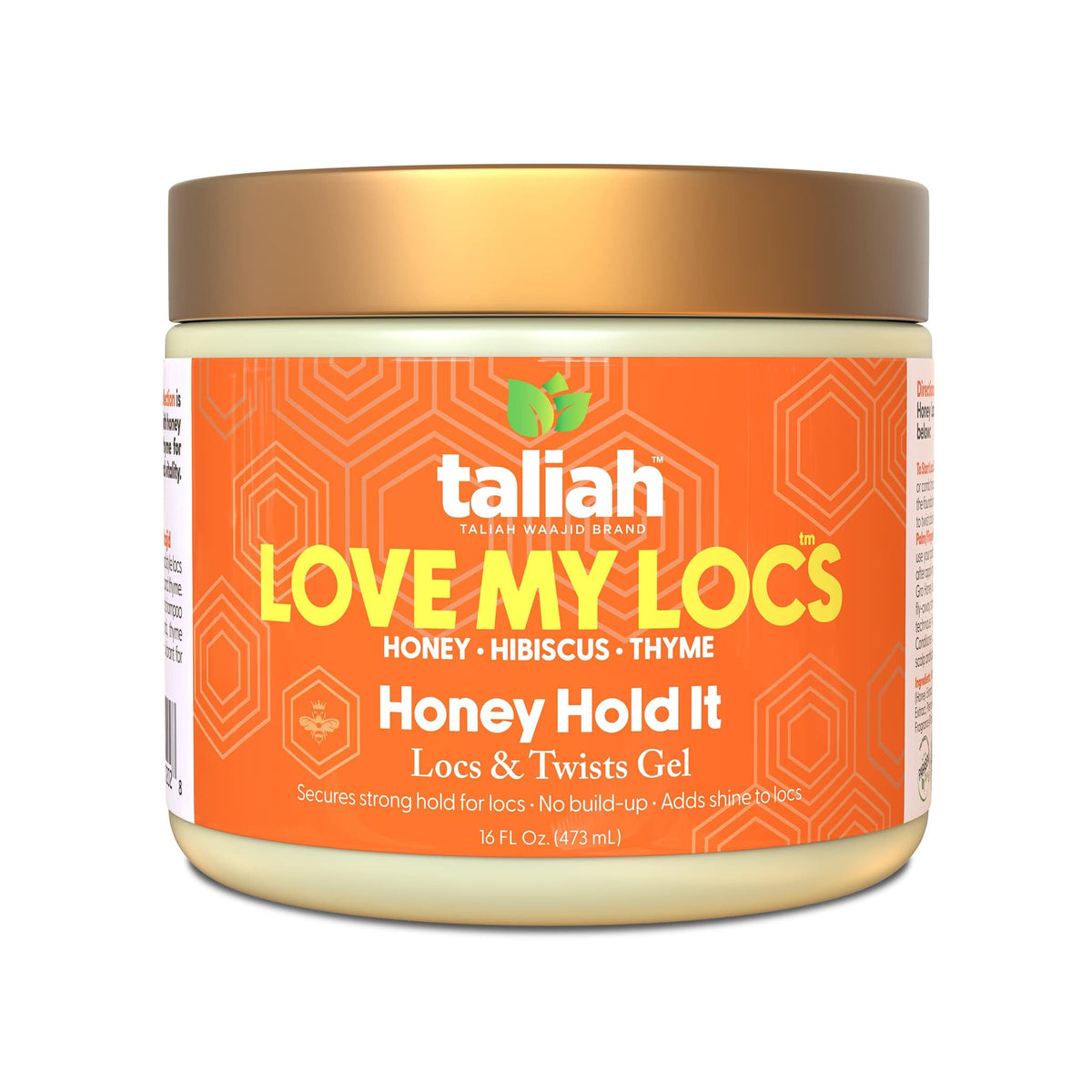 Taliah Waajid open jar showing gel texture and honey-infused appearance for smooth application benefit
