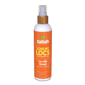 Taliah Waajid 8oz bottle next to common object showing compact travel size