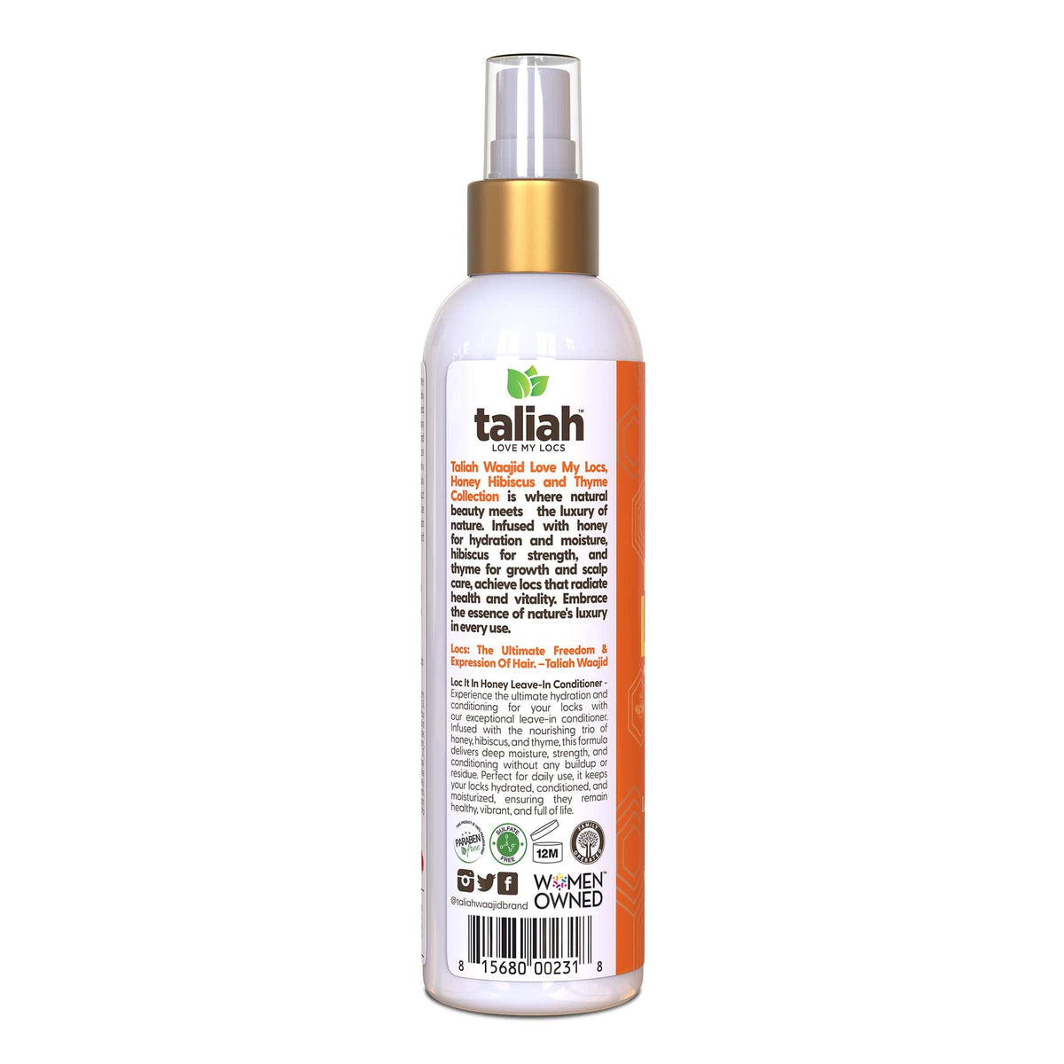 Taliah Waajid texture detail with honey and hibiscus emphasizing nourishing ingredients