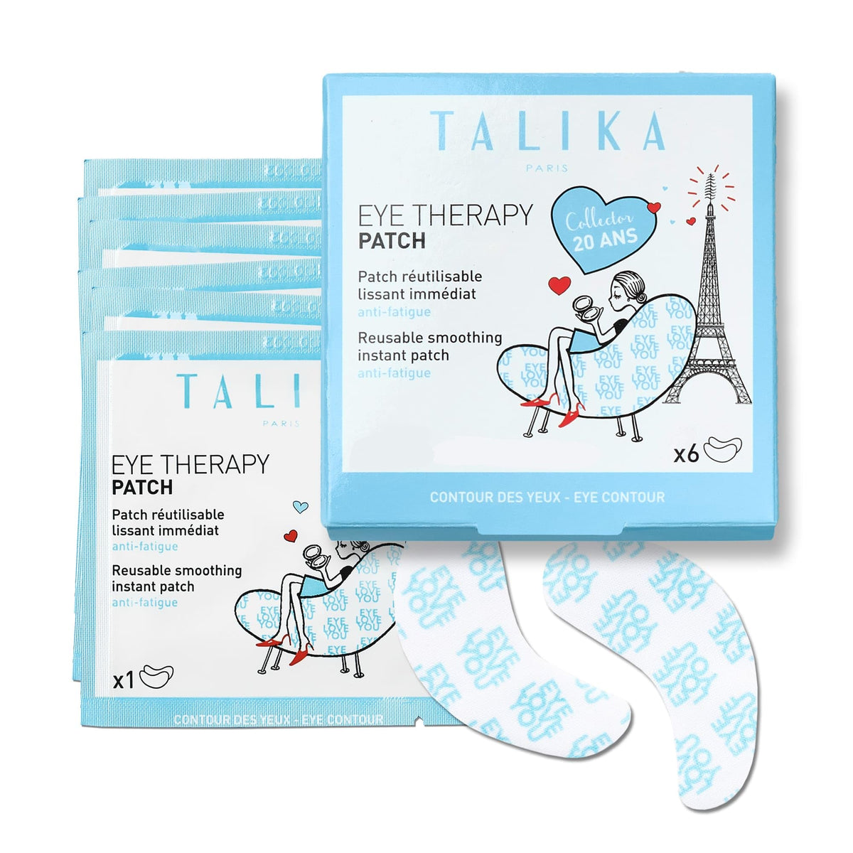Talika packaging front view showing refill pack and benefits