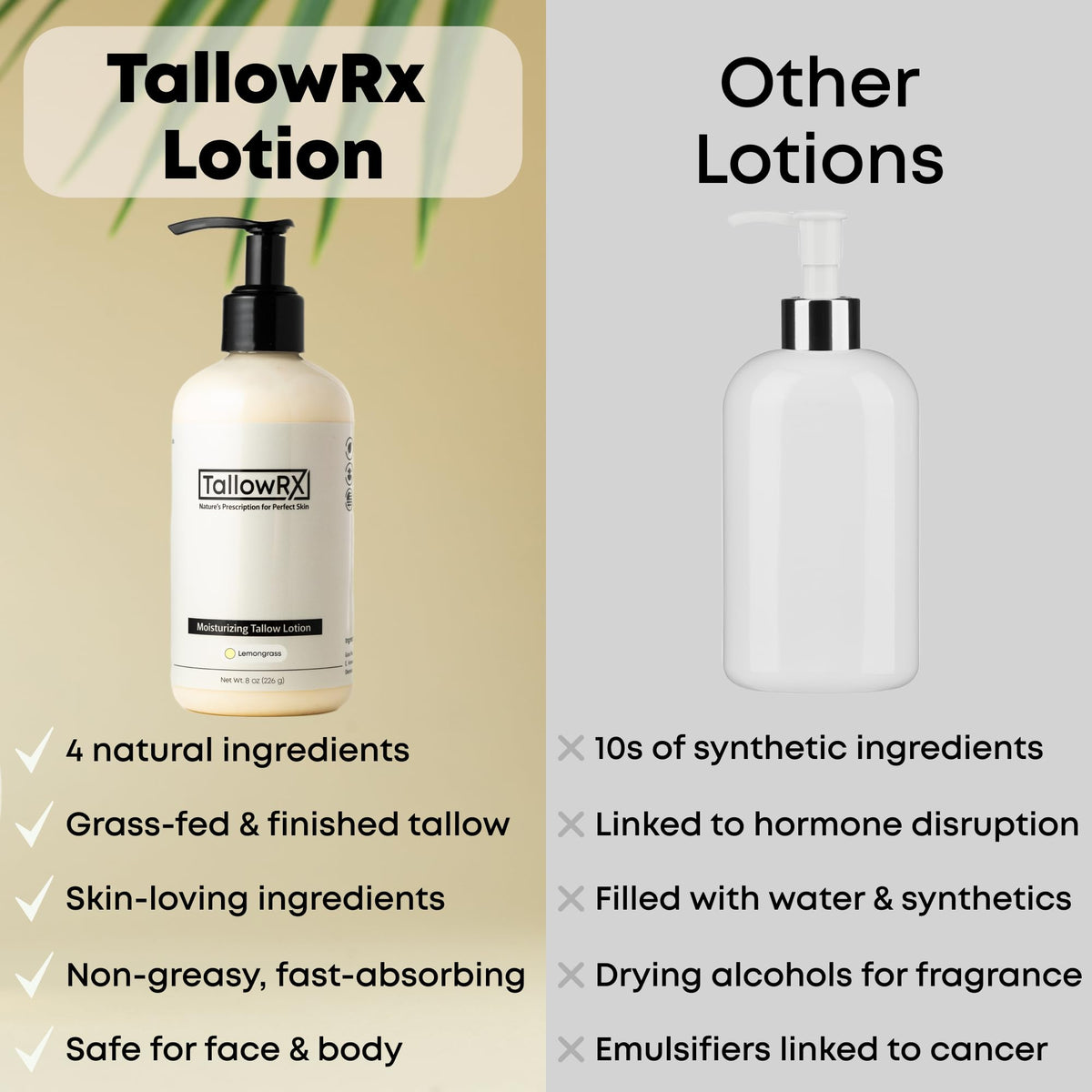 TALLOWRX being applied to hand for quick hydration and soft skin