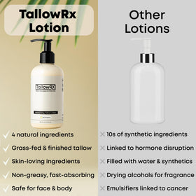 TALLOWRX being applied to hand for quick hydration and soft skin