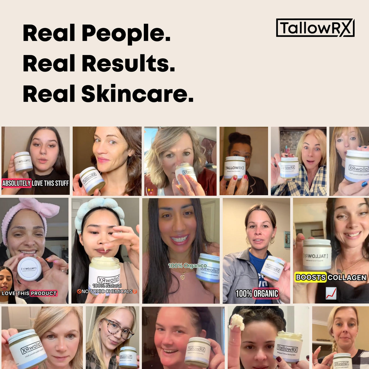 TALLOWRX bottle on bathroom shelf lifestyle scene showing daily routine benefit