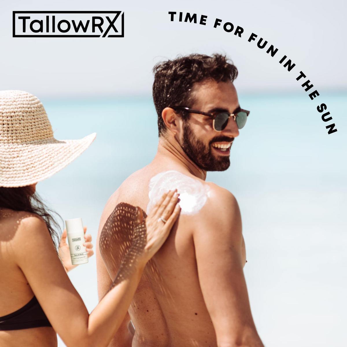 TALLOWRX label close-up listing non-nano zinc oxide and natural ingredients benefit