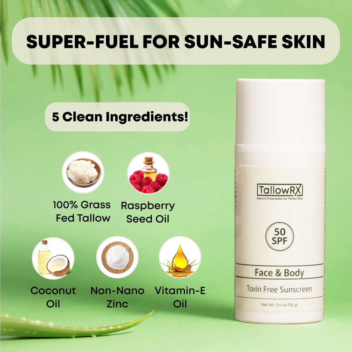 TALLOWRX lifestyle image at beach showing reef-safe sun protection for outdoor activities
