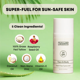 TALLOWRX in a beach bag showing reef-safe sunscreen for outdoor protection