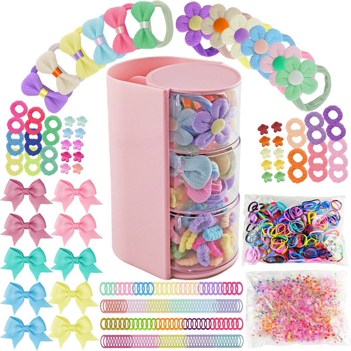 Tallsocne front packaging showing full 933-piece pink set and variety