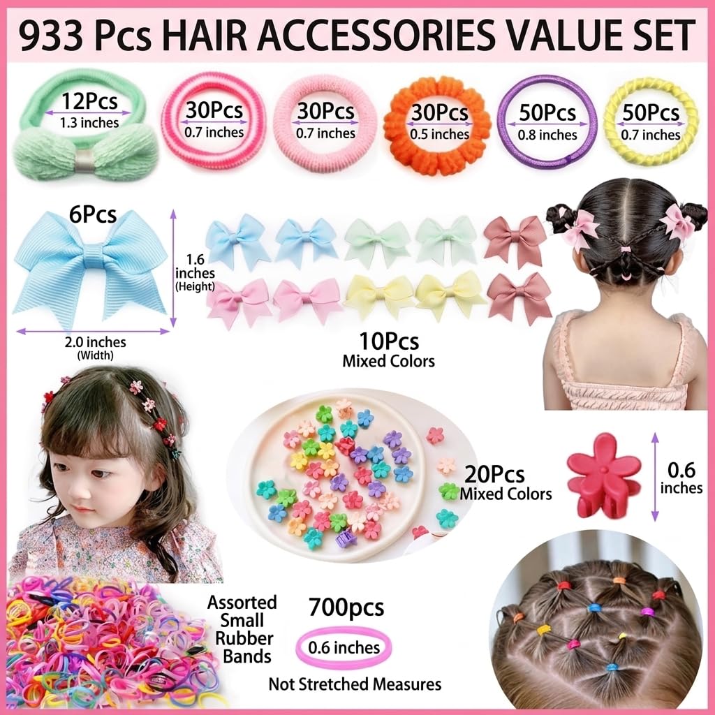 Tallsocne large butterfly flower elastics securing a playful ponytail
